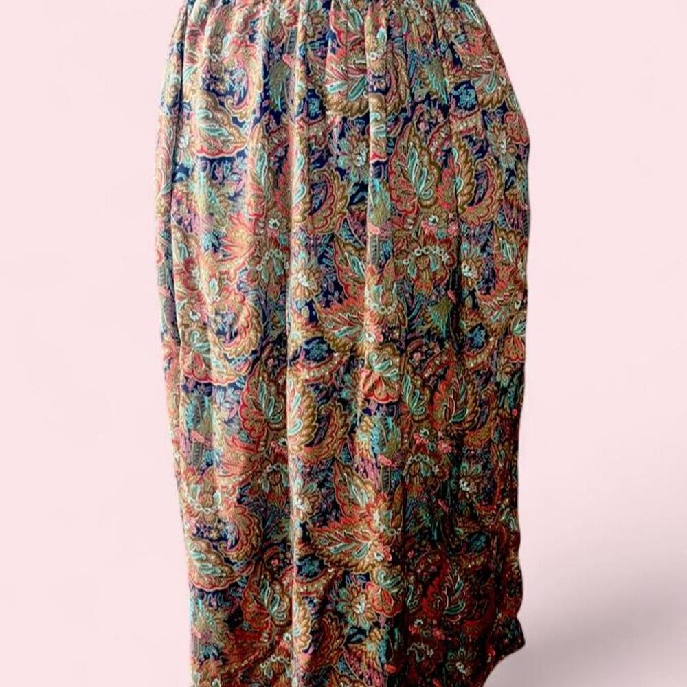 Vintage Clifford & Wills size x small paisley midi skirt boho prairie trad wife